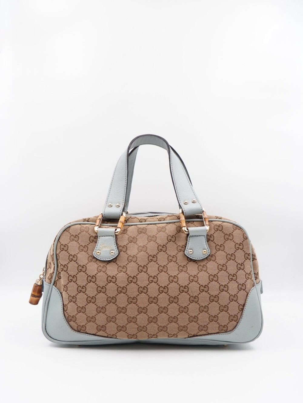 CK23 💕 GUCCI Monogram Bamboo Boston
